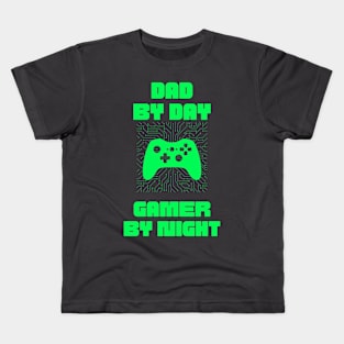 Dad By Day Gamer By Night Kids T-Shirt